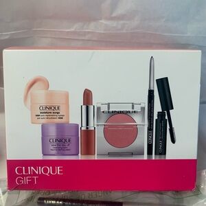 Clinique makeup, cleanser and moisturizer set